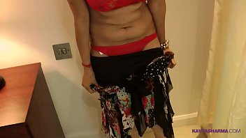 indian damsel kavya in crimson underwear