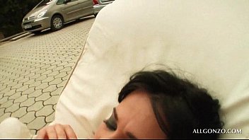 sex-positive ebony-haired in pierced vag gets assfucking romped.
