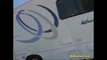 busty teen picked up for bangvan orgy