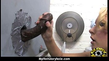 Gloryhole cock licking and sucking interracial 19